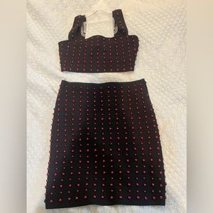 Studded Two Piece Set- Skirt and Top
